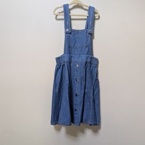 Denim Blue Kids Overall Skirt